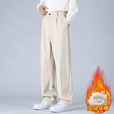冬季加绒加厚垂感西装裤男休闲宽松大码拖地直筒裤JR819-P45，男装西服套装，星座610（原A335）