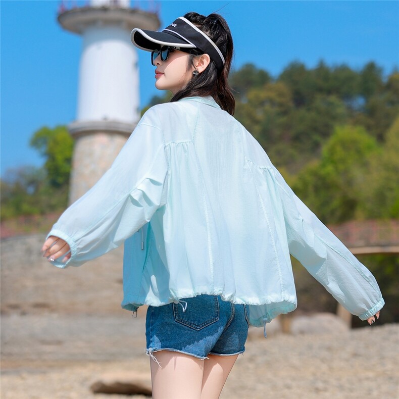 时尚防晒衣女2025新款夏季宽松显瘦百搭休闲轻薄外套女短款小个子,女装防晒衣,可可小西