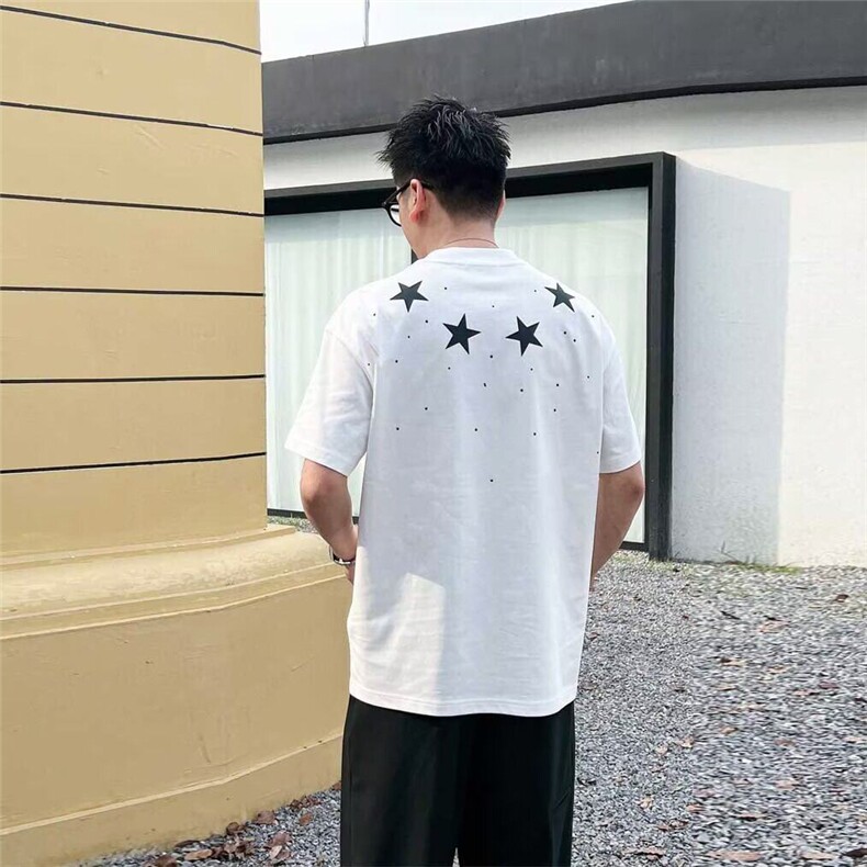 纯色网红小众轻奢男T恤短袖百搭无品牌夏季青少年抗菌落肩袖,男装T恤,星座506A