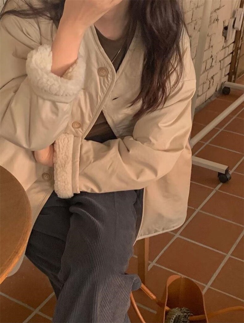 新羊羔毛外套两面穿，其它，miluroom