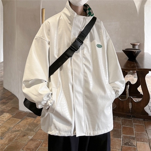 港风两面穿夹克男大码M-5XL格子PU皮鳄鱼纹皮衣男JK8753P110控149图片