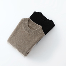 秋冬100%纯山羊绒衫男士半高领加厚毛衣打底宽松大码马鞍肩针织衫，童装儿童羊毛衫，冰晶童装