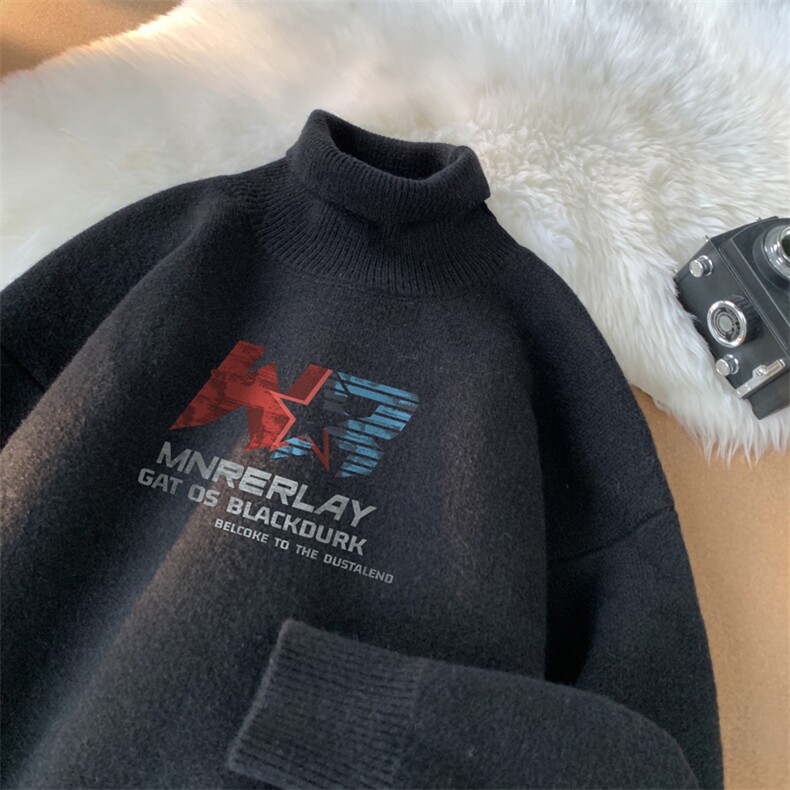高质量！秋冬高领毛衣加绒加厚翻领针织衫男毛衣FL227-特p38,男装针织衫/毛衣,电商B367