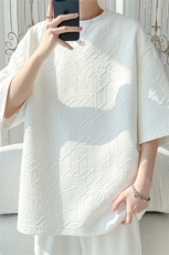 2025夏季新款旋律风车大码肌理感短袖T恤M-5XHT25147-特P20，男装T恤，电商A022
