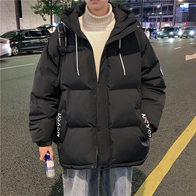 棉衣连帽外套韩版潮流宽松棉袄冬季面包棉服MY844310B-1-P65,男装棉衣,星座310B-1