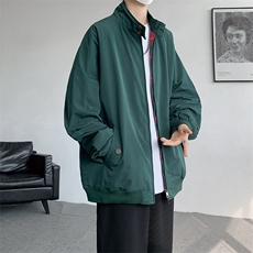 8XL-M美式复古棒球服外套男特大码潮牌双拉链立领夹克衫JK005P85，男装夹克，电商B312