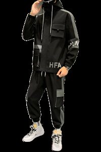 秋季男士套装休闲运动服帅气搭配一套工装夹克外套 D05/90图片