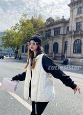 拉链设计款马甲，女装马甲，可家 cutiesister