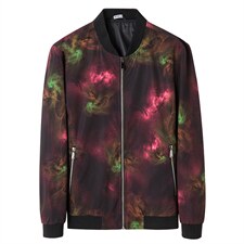 休闲百搭新款夹克外套秋时尚印花潮流中青年上衣ASD98013-P160，男装夹克，电商B212（原钱塘6029）
