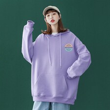 中性秋季潮流卡通印花上衣宽松连帽卫衣W223P35控58加绒P45，男装卫衣，A247A