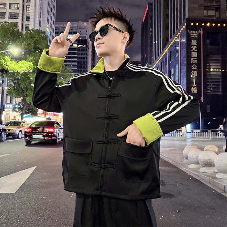 新中式立领夹克外套男秋季潮牌新款运动设计感上衣8011-P118控168,男装夹克,电商C208