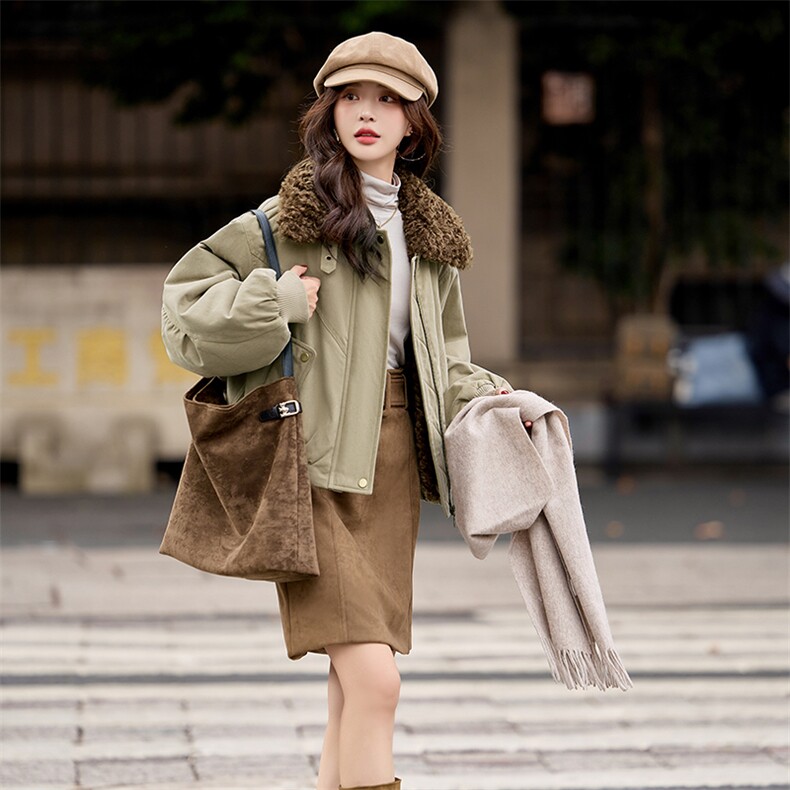 2025冬季新款工装派克服全毛加厚内胆，女装派克服，凯瑟曼