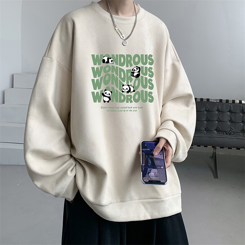 麂皮绒卫衣男大码重磅长袖t恤男JW81376-P35,男装卫衣,电商A040