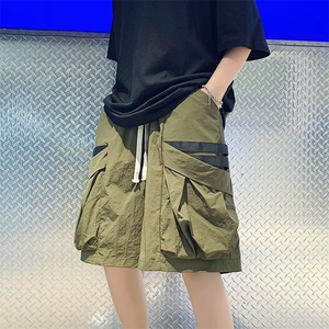日系潮牌多袋机能工装短裤男春秋季运动直筒宽松休闲五分裤 K2212图片