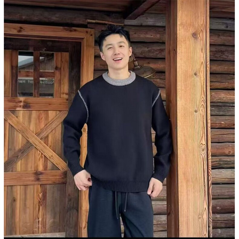 现货B216 MY5053 特P65 男撞色毛衣高质量  网图慎用 非揭阳货图片