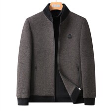 男士外套夹克男装上衣立领常规商务休闲秋冬新款DS81018-P265，男装夹克，电商B212（原钱塘6029）