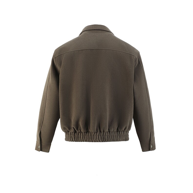 白底图毛呢夹克外套秋冬短款呢子大衣宽松妮子风A236-JK627-P160,男装毛呢大衣,电商A236
