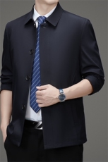 MJ3746秋冬款男士纯色夹克商务老干部外套通勤爸爸装翻领百搭男装，男装夹克，电商B360A（原721A）