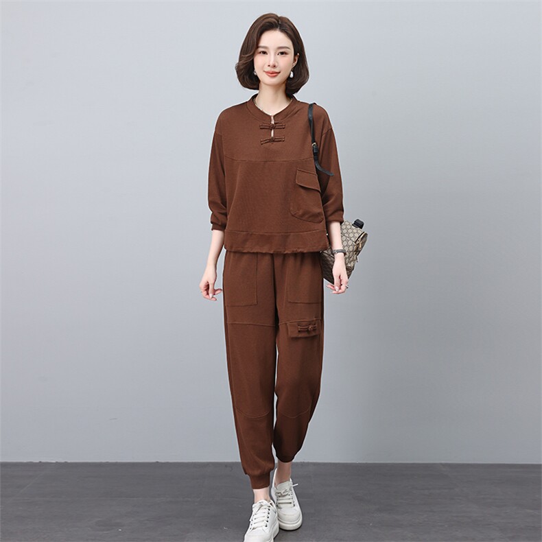 时尚优雅女装套装舒适百搭两件套气质显瘦休闲装,女装套装/套裙,叶笙衣