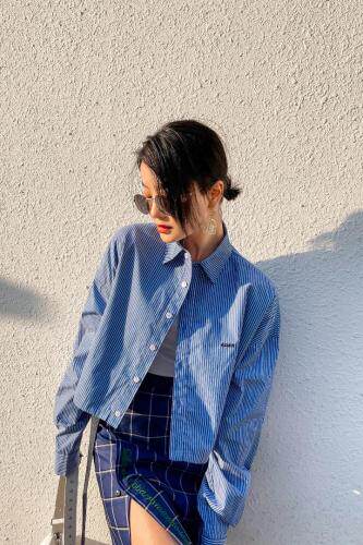 【春款】条纹衬衣，女装，哥卓