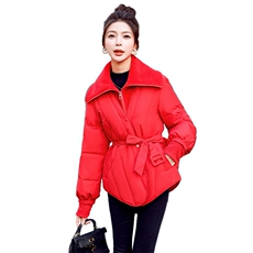 时尚拼接短款羽绒服女2023冬季新款收腰显瘦小个子外套（现货），女装羽绒服，润尚靓点