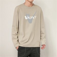 休闲秋季长袖t恤男宽松上衣潮流百搭潮牌纯棉体恤衫DF84T，男装T恤，电商A102