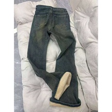 1506A/GY579-10/P47时尚百搭显瘦高级感牛仔裤女微喇裤，男装牛仔裤，星座1506A