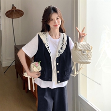 夏装新款！大量现货！蕾丝拼接牛仔三件套2C133-8920P180K248，女装套装/套裙，2C133