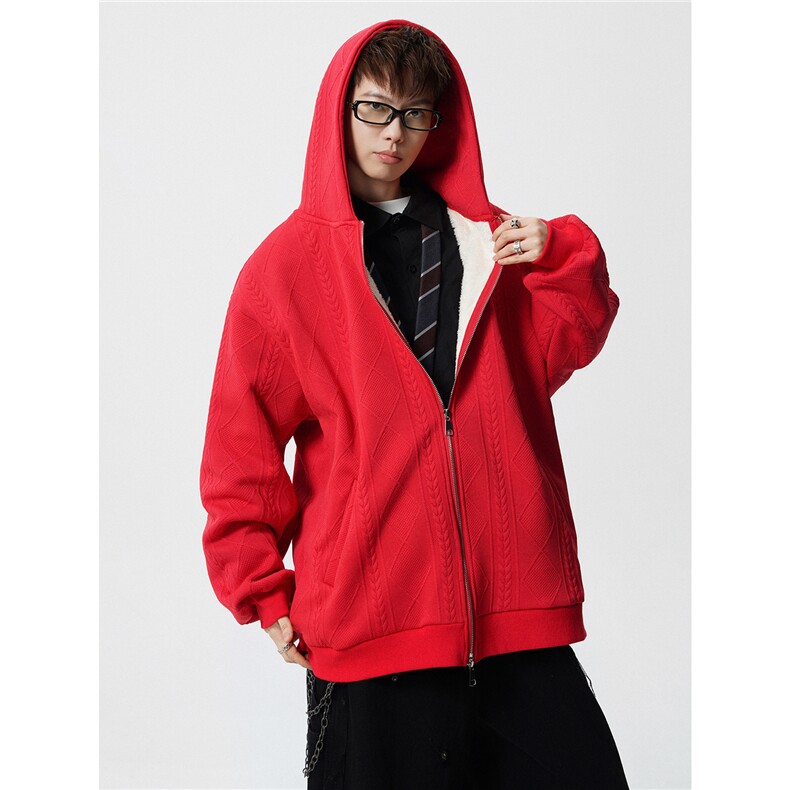 现货WY5528-P75特大码中性超厚北极绒双拉链开衫外套,女装短外套,电商D232