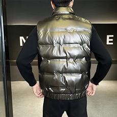 新款男士亮面羽绒马甲加厚款防寒佳品309B-3-8857-P110，女装马甲，星座1409-3