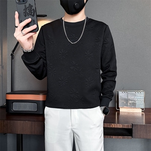 肌理感提花卫衣男潮流高级痞帅社会小伙店主风301C-WY34-P58控78图片