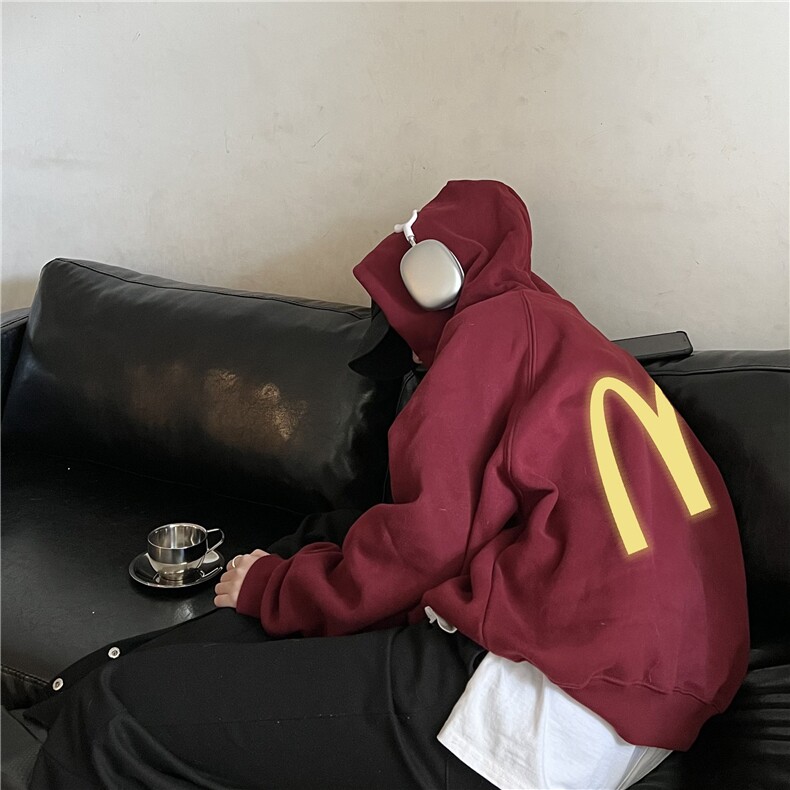 酒红色重磅卫衣男女情侣装连帽外套A604-P55已注册P图不拿货,男装卫衣,星座1007（原301D）
