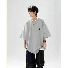 8XL-M重磅！特大码T潮牌上衣男中性华夫格短袖T恤DX304P25控39，男装T恤，电商D206-1