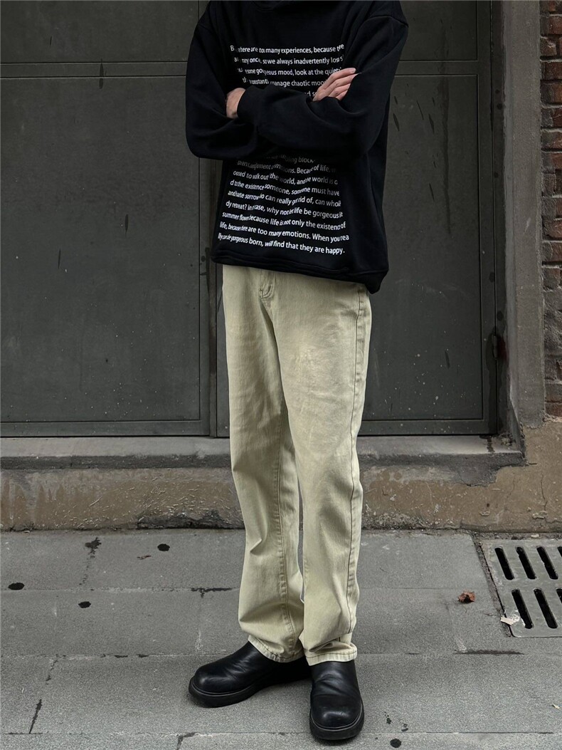 cleanfit弹力纯色修身直筒牛仔裤修身窄版直筒裤显瘦加绒65,男装牛仔裤,星座310A-4