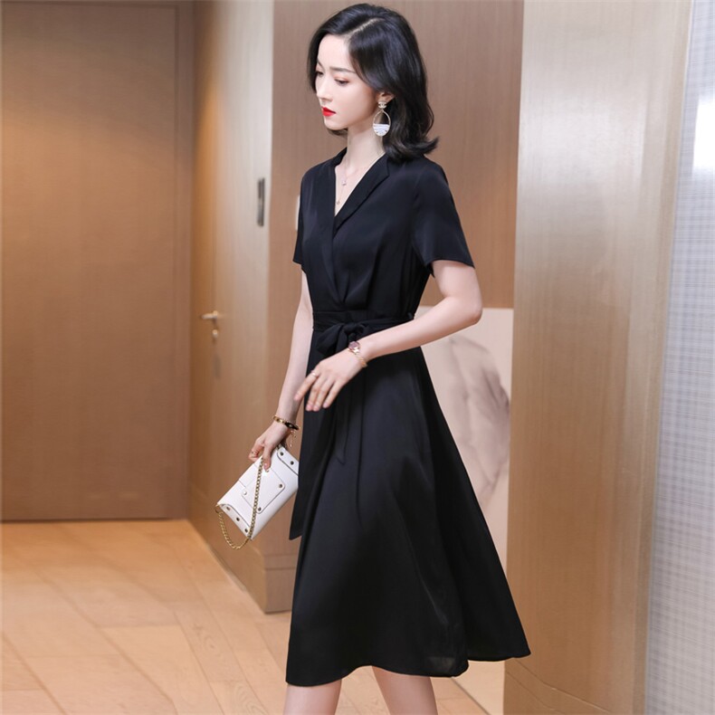 红色法式方领连衣裙女夏款短袖高级感结婚新娘订婚礼服裙时尚收腰,女装连衣裙,阿舍尔精品