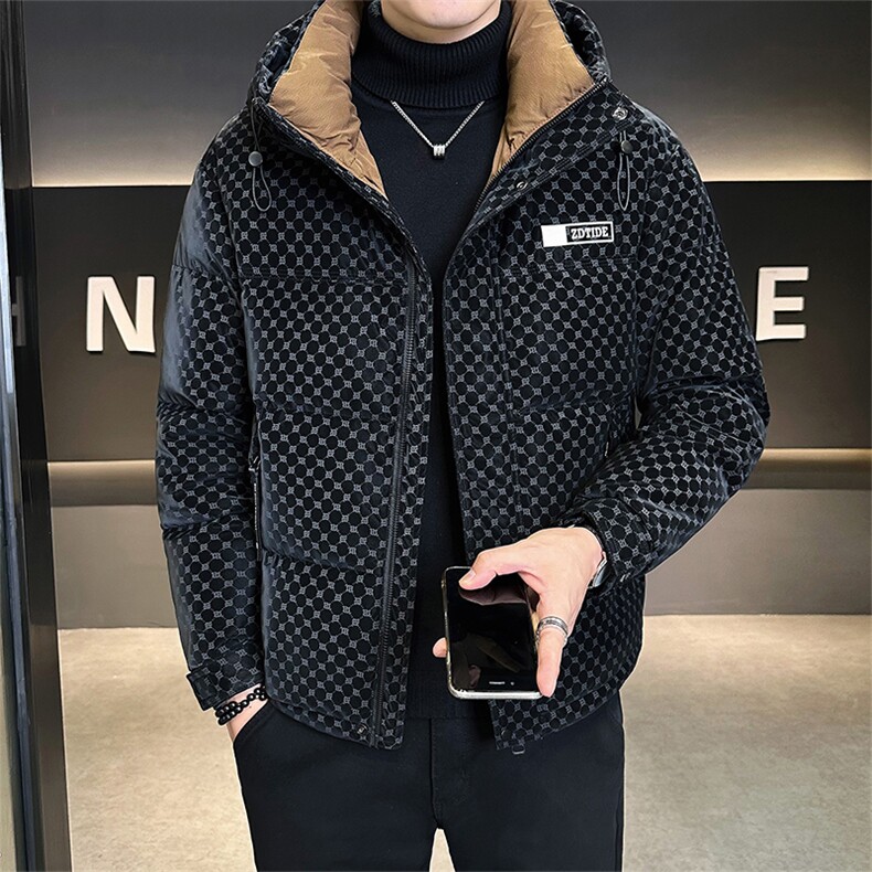 标50绒已备货冬季连帽字母皮羽绒服男外套8873-P215控券后288,男装羽绒服,电商B338