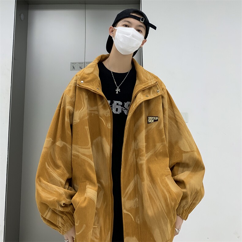 F35-P58美式复古潮牌宽松休闲夹克2024新款设计感灯芯绒外套男,男装夹克,星座512-6