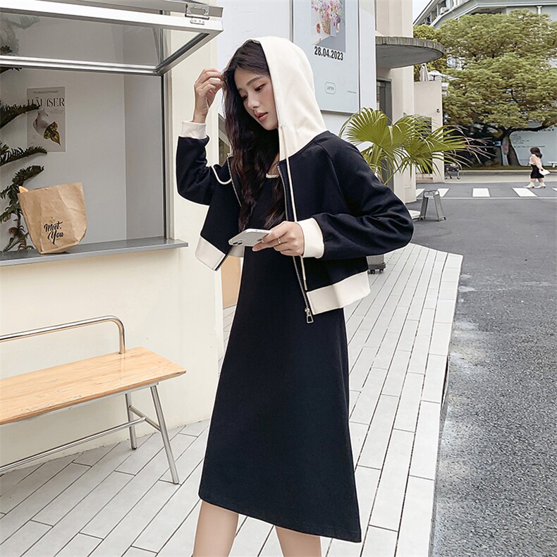 【新品】秋季卫衣连衣裙套装82397-P150-K208,女装套装/套裙,辉之琳