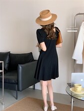 香丽迪2022年夏季新款拼接连衣裙女针织短袖圆领修身高腰，女装连衣裙，香丽迪1