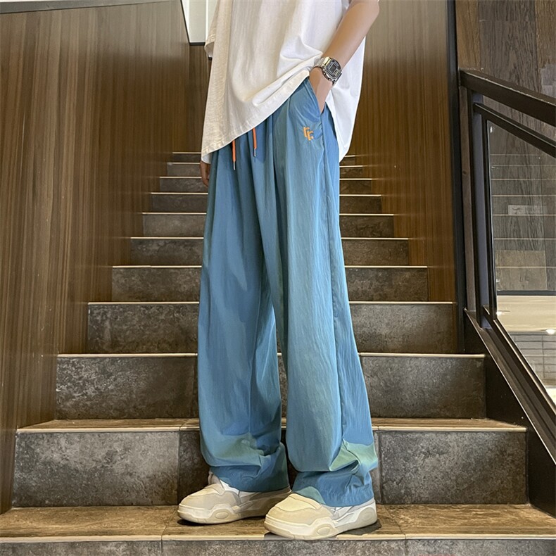 夏季新款设计感休闲裤男美式高级感宽松阔腿冲锋裤 现货K7915-P32图片