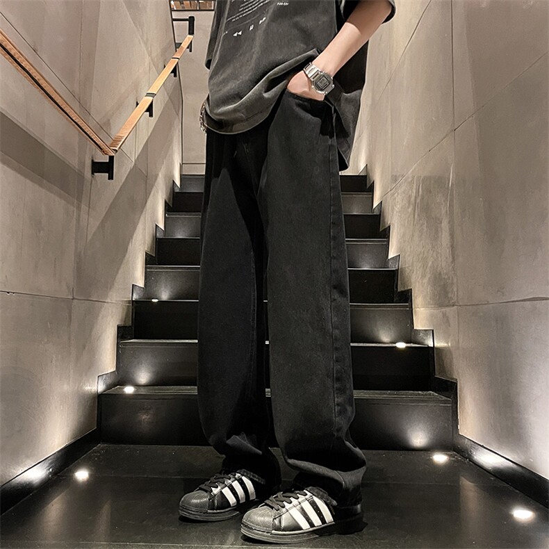 美式潮流高街复古宽松水洗牛仔裤KN01P50,男装牛仔裤,电商D325
