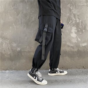 工装裤男潮牌宽松百搭ins韩版潮流束脚休闲秋季港风裤子8212图片