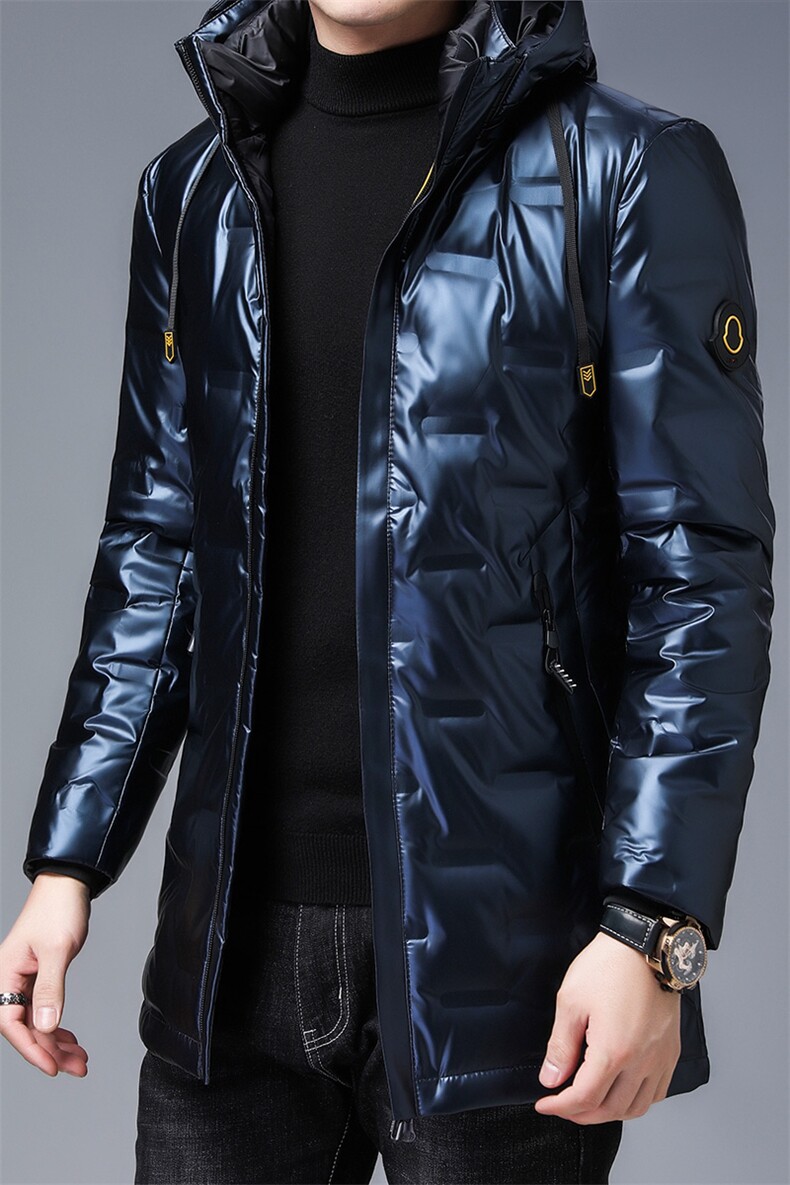 新款冬中长款羽绒服男中年休闲拆卸帽外套中年爸爸装XXH2085-P280，男装羽绒服，电商B212（原钱塘6029）