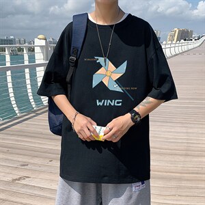 DX17112-P20纯棉短袖t恤男大码半袖打底衫宽松体恤衫港风，男装T恤，电商A040
