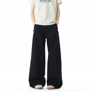 02春夏季新款中腰宽松显瘦阔腿长宽松直筒裤XZ211-1-K2531-P60图片