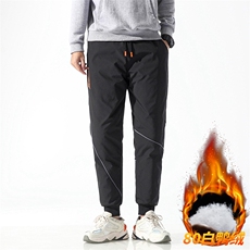 冬季保暖白鸭绒可推卸内胆大码羽绒裤光版纯色A406Y6659P115，男装棉裤，星座309（原A406）