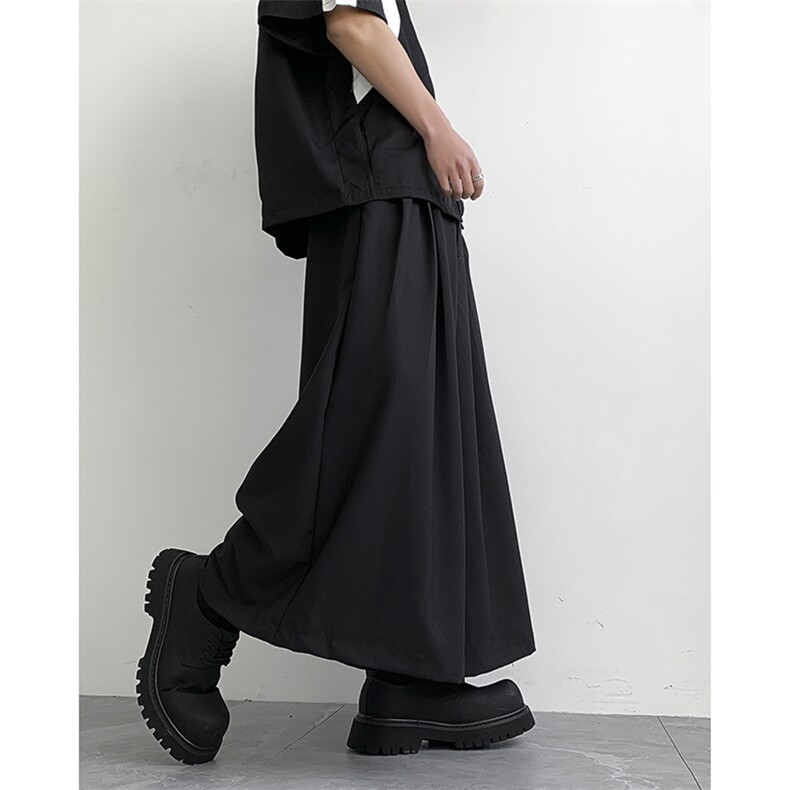 新中式风唐装裙裤加肥加大码阔腿裤休闲裤310A-2BK320P60控78，男装民族服装，星座310A-2