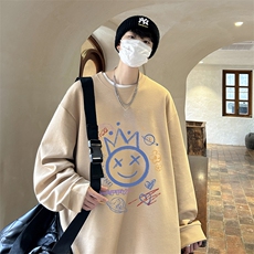 控38简约帅气百搭长袖t恤男大码卫衣T4180-P25加绒款-P35，男装卫衣，电商A040