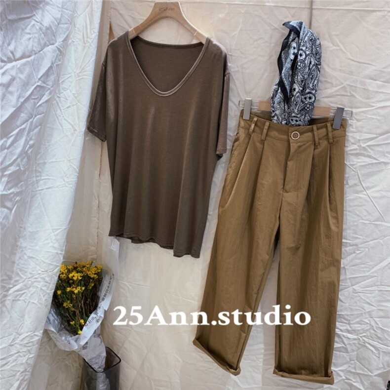 多色 彩T圆领.v领，其它，25Ann·Studio