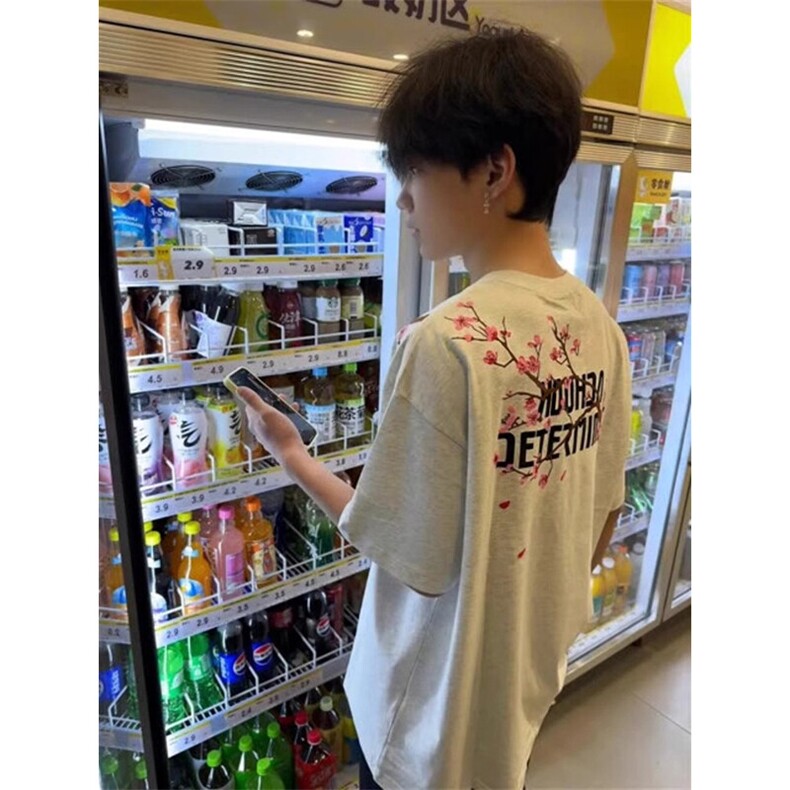 万针全刺绣工艺抖音得物高品质260克重磅纯棉双纱美式高街短袖T恤,男装T恤,电商A486